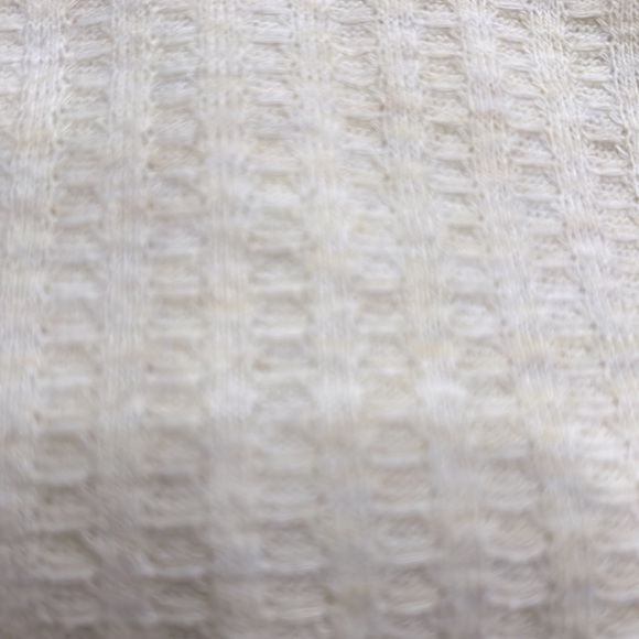 Sanctuary Waffle Knit Crewneck Long Sleeve Top in Ivory size M - Picture 11 of 11